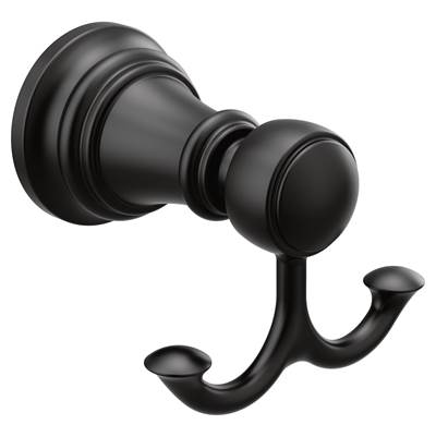 Moen Matte Black Double Robe Hook