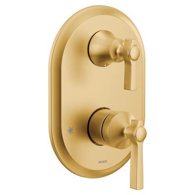 Flara M-CORE 3-Series 2-Handle Shower Trim with Integrated Transfer Valve in Brushed Gold (Valve Sold Separately)