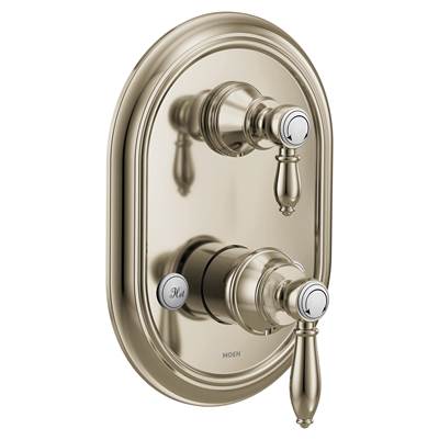 Moen Weymouth M-CORE 3-Series 2-Handle Shower Trim with Integrated Transfer Valve in Polished Nickel (Valve Sold Separately)