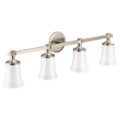 Brushed Nickel Four Globe Bath Light