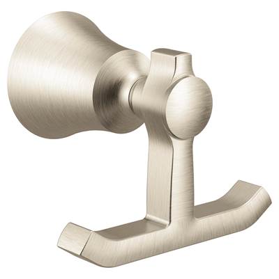 Brushed Nickel Double Robe Hook