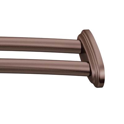 Moen Old World Bronze Adjustable Curved Shower Rod