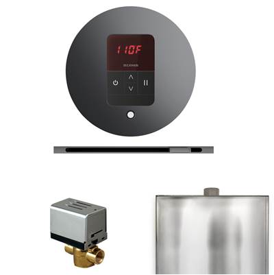 Mr. Steam Basic Butler Linear Package - Round iTempo Control and Linear Steamhead in Brilliant Black