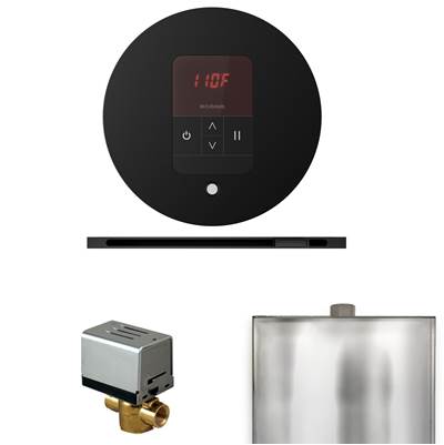 Mr. Steam Basic Butler Linear Package - Round iTempo Control and Linear Steamhead in Matte Black