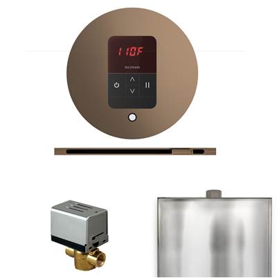 Mr. Steam Basic Butler Linear Package - Round iTempo Control and Linear Steamhead in Nouveau Bronze