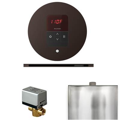 Mr. Steam Basic Butler Linear Package - Round iTempo Control and Linear Steamhead in Oil Rubbed Bronze