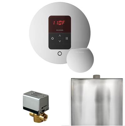Mr. Steam Basic Butler Package - Round iTempo Control and Steamhead in Polished Chrome