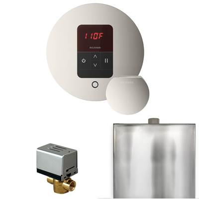 Mr. Steam Basic Butler Package - Round iTempo Control and Steamhead in Polished Nickel