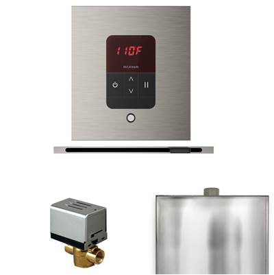 Mr. Steam Basic Butler Steam Shower Package - Square iTempo Control with Linear Steamhead in Brushed Nickel