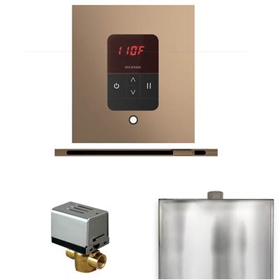Mr. Steam Basic Butler Steam Shower Package - Square iTempo Control with Linear Steamhead in Nouveau Bronze