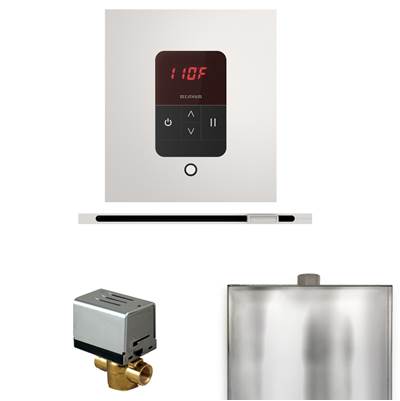 Mr. Steam Basic Butler Steam Shower Package - Square iTempo Control with Linear Steamhead in White