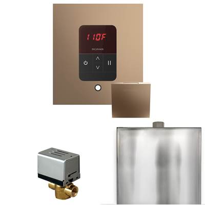 Mr. Steam Basic Butler Steam Shower Package - Square iTempo Control with Linear Steamhead in Nouveau Bronze