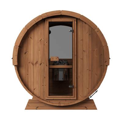 Mr. Steam Barrel Haus Sauna in Thermally Modified Spruce