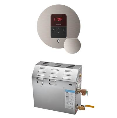 Mr. Steam MS 5 kW Steam Generator Package - Round iTempo Control in Brushed Nickel