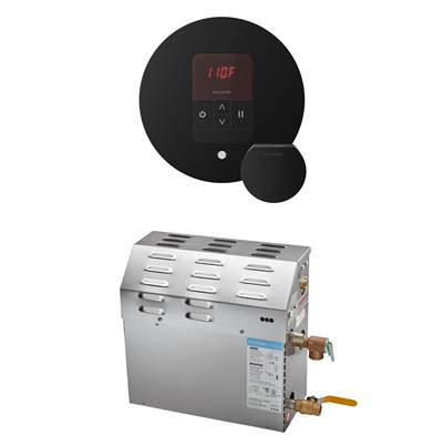 Mr. Steam MS 5 kW Steam Generator Package - Round iTempo Control in Matte Black