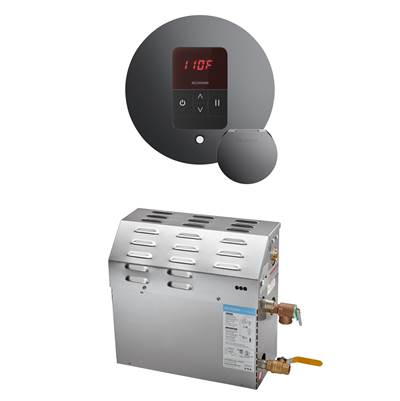 Mr. Steam MS 5 kW Steam Generator Package - Round iTempo Control in Brilliant Black