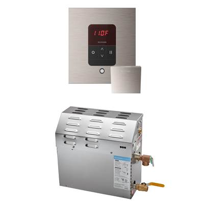 Mr. Steam MS 5 kW Steam Generator Package - Square iTempo Control in Brushed Nickel