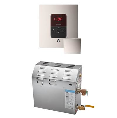 Mr. Steam MS 5 kW Steam Generator Package - Square iTempo Control in Polished Nickel