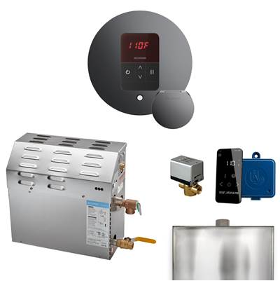 Mr. Steam MS Itempo Round With Accessories Package 7.5 kW Steam Generator in Brilliant Black