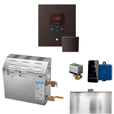 Mr. Steam MS Itempo Square With Accessories - 9 kW Steam Generator in Oil Rubbed Bronze
