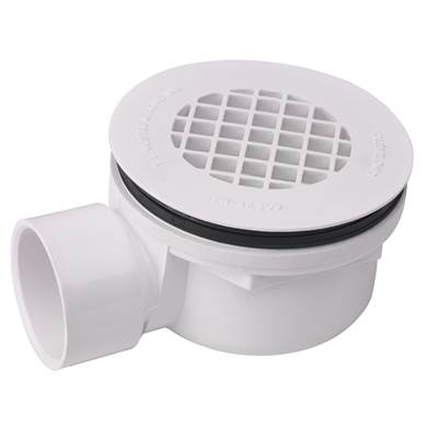 Mustee and Sons Side Outlet Drain - 1.5'' PVC Pipe
