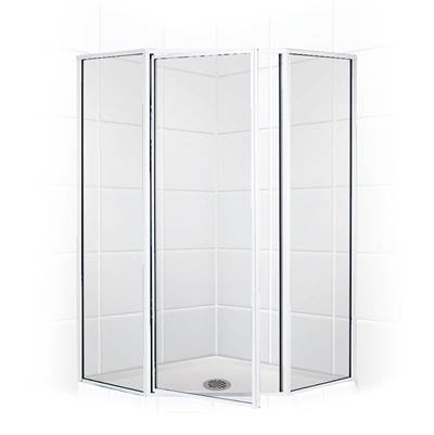 Mustee and Sons Stylemate Neo-Angle Shower Enclosure - 36" - Clear Glass in Chrome