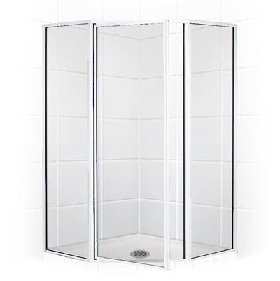 Mustee and Sons Stylemate Neo-Angle Shower Enclosure - 38" - Clear Glass in Chrome