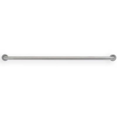 Mustee and Sons Caregiver 48" Smooth Stainless Steel Grab Bar - 1.5" Diameter in Satin Smooth