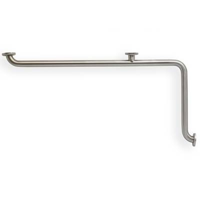 Mustee and Sons Caregiver 42"x20" Smooth Stainless Steel Grab Bar - 1.5" Diameter in Satin Smooth