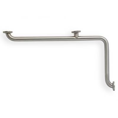 Mustee and Sons Caregiver 34"x18" Smooth Stainless Steel Grab Bar - 1.5" Diameter in Satin Smooth