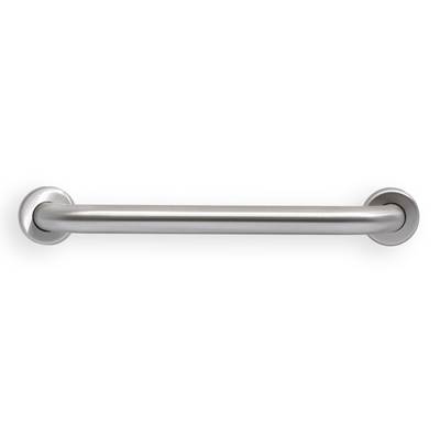 Mustee and Sons Caregiver 18" Smooth Stainless Steel Grab Bar - 1.5" Diameter in Satin Smooth