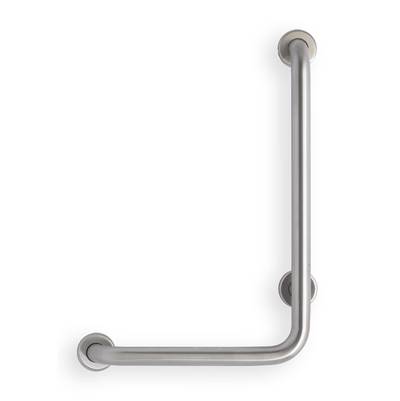 Mustee and Sons Caregiver Grab Bar - 24" x 192" - 1.5" Diameter - 90° Right-Hand in Satin