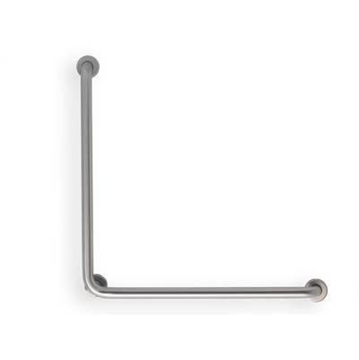 Mustee and Sons Caregiver 30" x 30" - 90° Angle Grab Bar in Satin Smooth