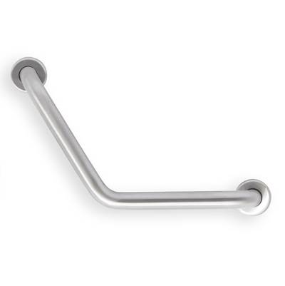 Mustee and Sons Caregiver 12" x 12" - 120° Angle Grab Bar in Satin Smooth