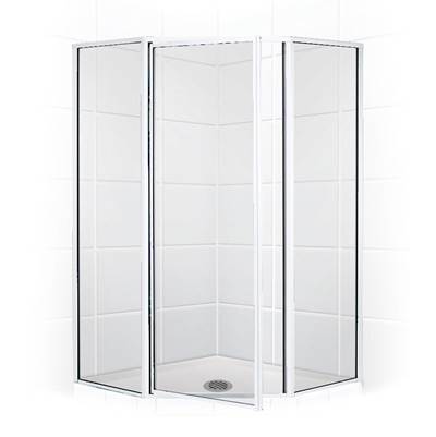 Mustee and Sons Stylemate Neo-Angle Shower Enclosure - 42" - Clear Glass in Chrome