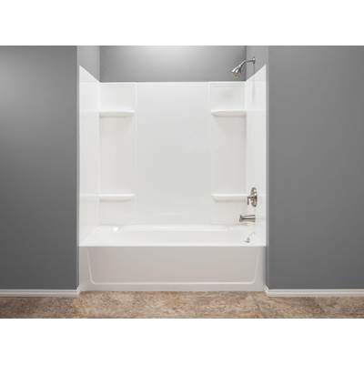 Mustee and Sons Durawall Thermoplastic Bathtub Wall in White - Gloss