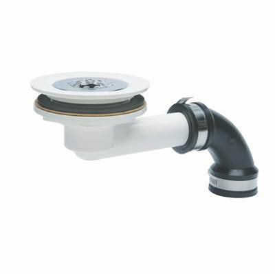 Mustee and Sons Drain Kit - 1.5'' Waste - for 3060L/R or 360L/R Shower Floors in White