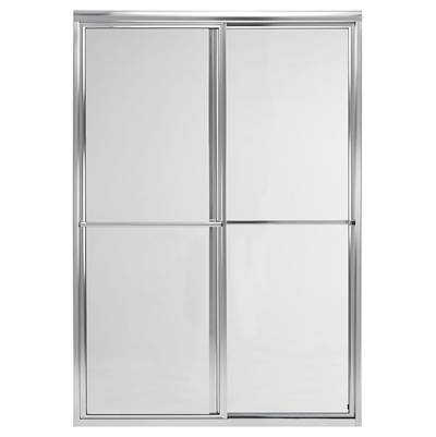 Mustee and Sons Stylemate 60" Bypass Shower Door - Clear Glass in Bright Silver