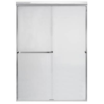 Mustee and Sons Stylemate Frameless Bypass Shower Door - 60" - Clear Glass in Bright Silver