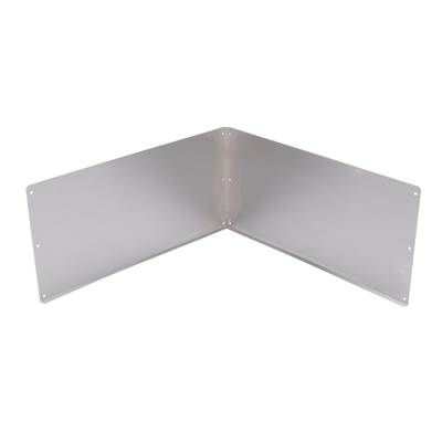 Mustee and Sons Duraguard Wall Plate - 24''x12'' - 2-Panel for 62M or 63M Basin in Stainless Steel
