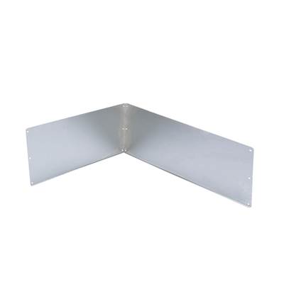 Mustee and Sons Duraguard Wall Plate - 24''x12'' and 36''x12'' - 2-Panel for 65M Basin in Stainless Steel