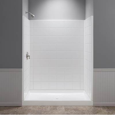 Mustee and Sons Durawall Tile Shower Wall - 3 Carton - 760T.1, 760T.2, 760T.12 in White