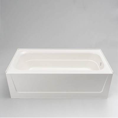 Mustee and Sons Topaz Fiberglass 30" x 60" Alcove Soaking Bath - Right Drain - Above Floor in White Semi Gloss