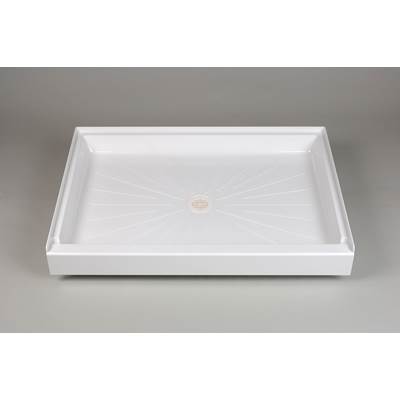 Mustee and Sons Durabase 34" x 48" Shower Base in White - Semi Gloss