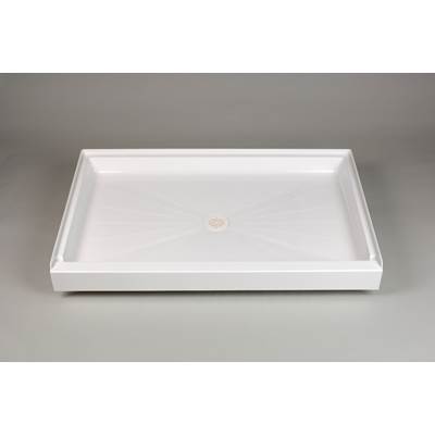 Mustee and Sons Durabase 34" x 54" Shower Base in White - Semi Gloss