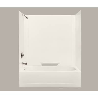 Mustee and Sons Durawall 3-Piece Fiberglass Bathtub Wall in Bone