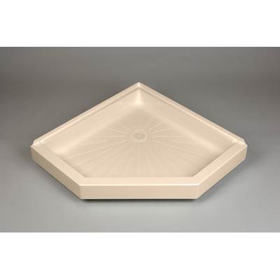 Mustee And Sons Durabase Neo Angle Shower Floor - 36" x 36" in Bone
