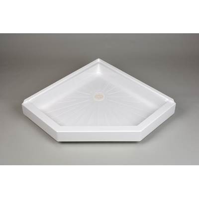 Mustee And Sons Durabase Neo Angle Shower Floor - 36" x 36" in Semi Gloss
