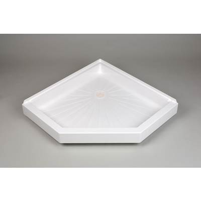 Mustee And Sons Durabase Neo Angle Shower Floor - 38" x 38" in Semi Gloss
