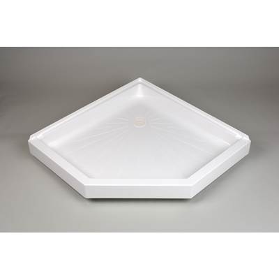 Mustee And Sons Durabase Neo Angle Shower Floor - 42" x 42" in Semi Gloss